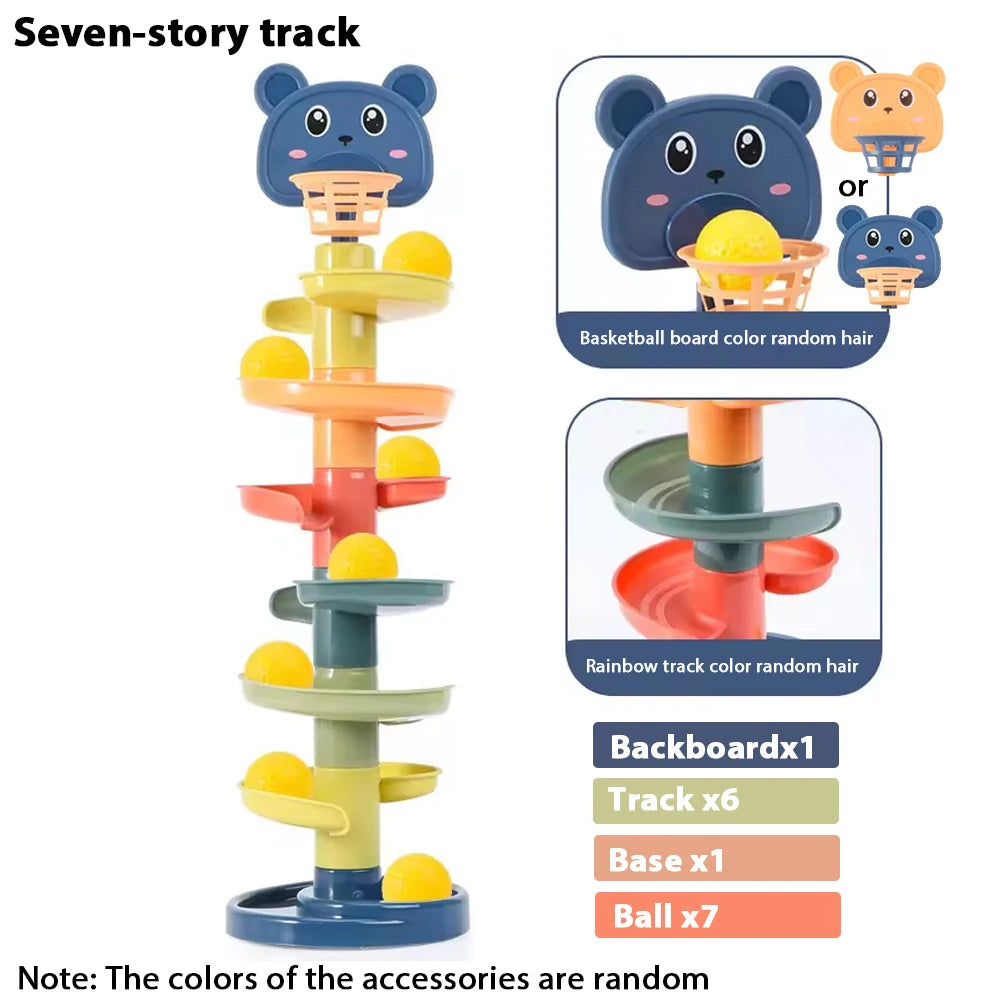 Montessori Sensory Toy for Babies 36 Months + Track Rolling Ball Push Pop Sliding Ball Early Education Children's Play Game