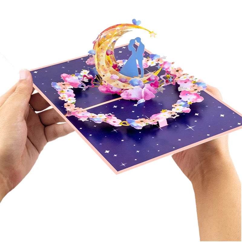 3D Pop Up Flower Greeting Cards Wedding Card Anniversary Thanksgiving Valentines Day Birthday Gift Thank You Card Handmade Cards