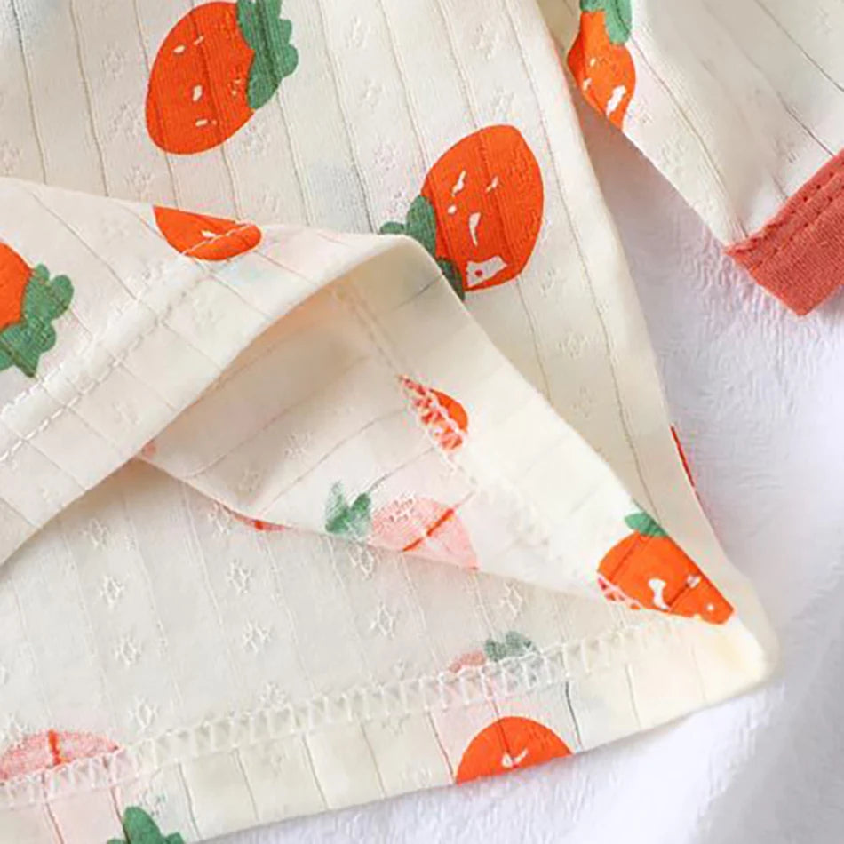 Spring Winter Kids Long Sleeve and Pants Pajamas Set Soft Breathable Baby Sleepwear Cartoon Bear AC Room Wear Boys Girls Clothes