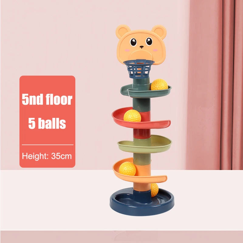 Montessori Sensory Toy for Babies 36 Months + Track Rolling Ball Push Pop Sliding Ball Early Education Children's Play Game