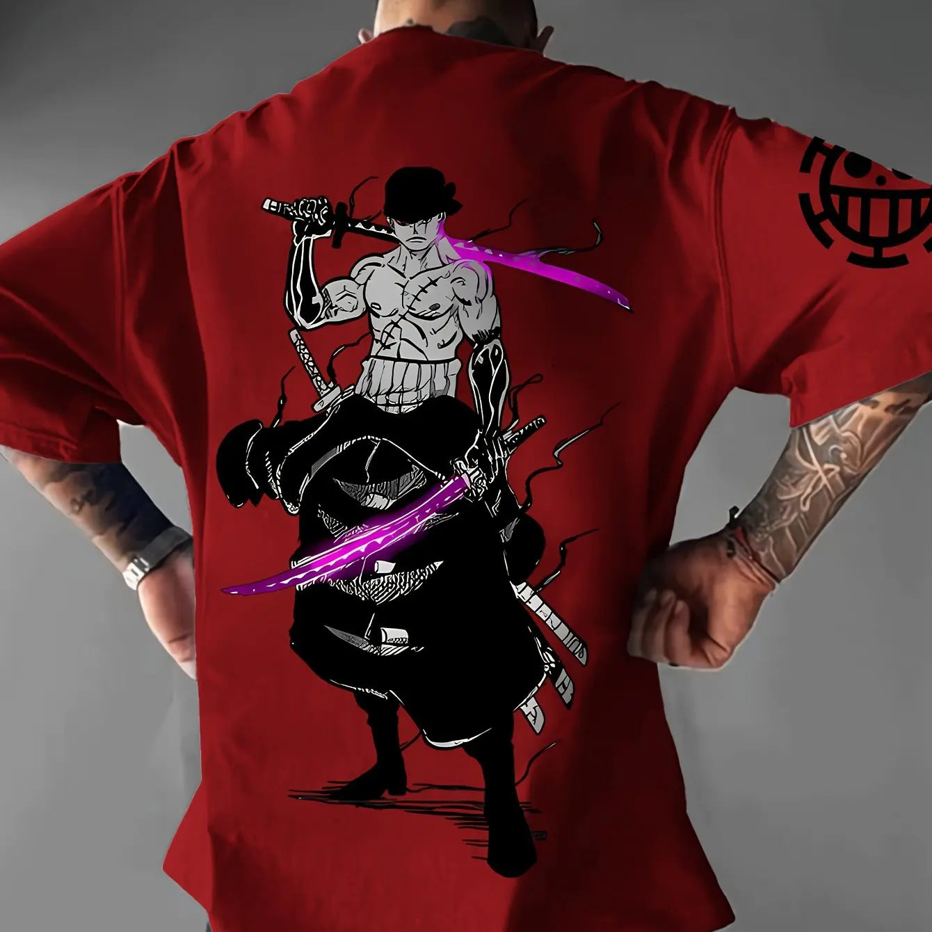 ONE PIECE Japan Anime Roronoa Zoro Men's Printed T-Shirt Summer Casual Short Sleeve Casual Boys Cotton Children's T-Shirt