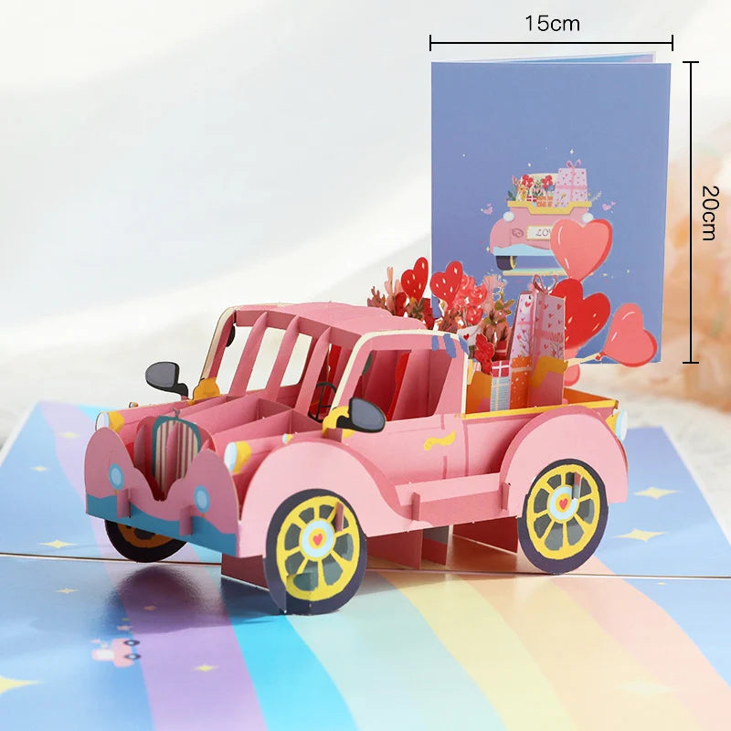 3D Pop Up Flower Greeting Cards Wedding Card Anniversary Thanksgiving Valentines Day Birthday Gift Thank You Card Handmade Cards