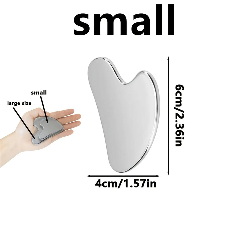 Facial Massage Scraper Stainless Steel Beauty Scraper Face Lift Law Full-Body Dolphin Heart Scraper Holster