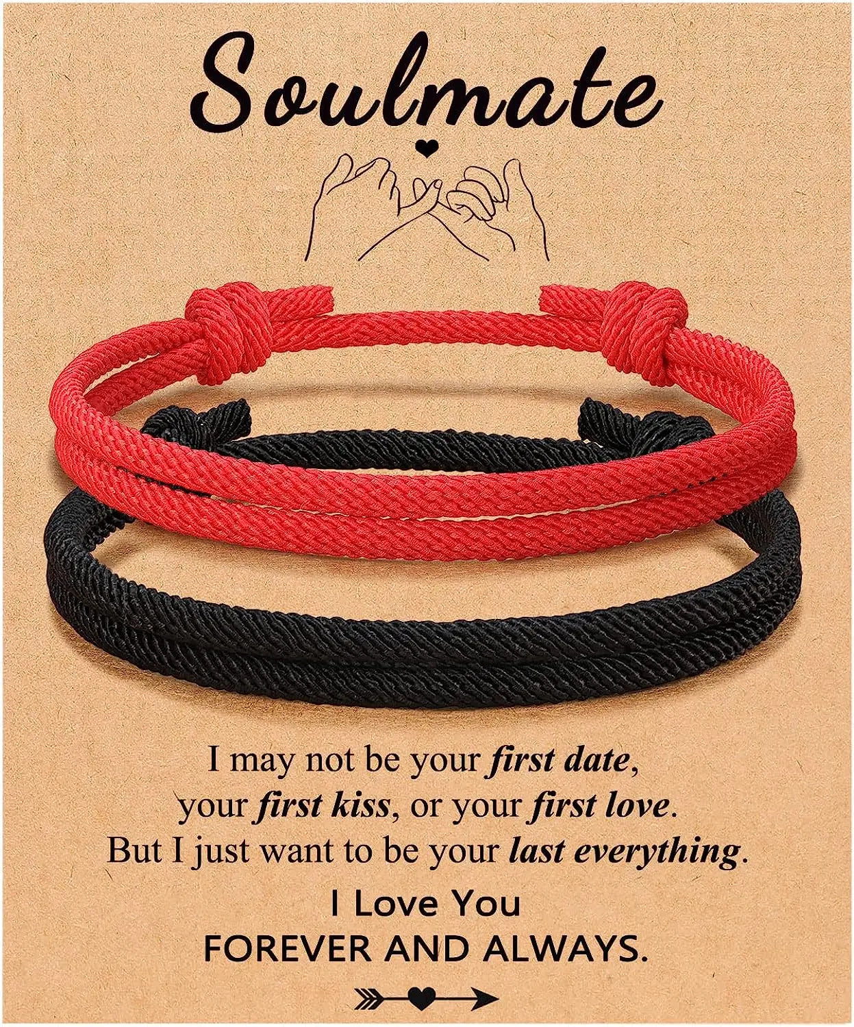 Couples Bracelets To My Men, Boyfriend, Girlfriend, My Love - Anniversary Valentines Day Birthday Christmas Gift for Him and Her