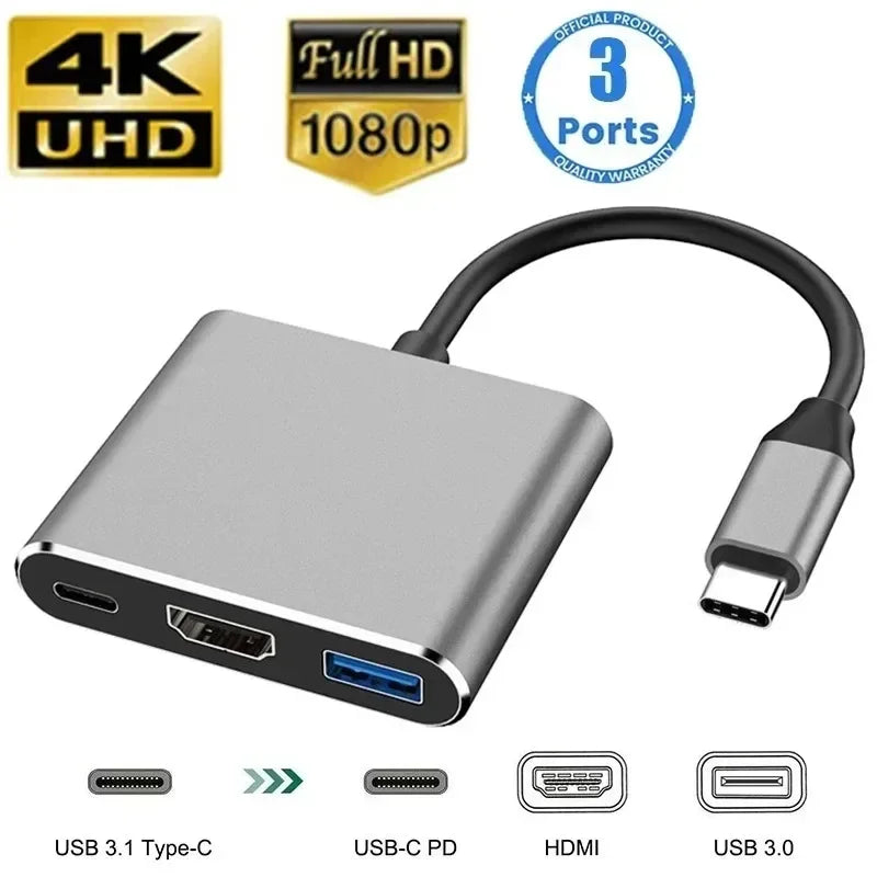 USB C Hub USB Splitter 8 in 1 USB Extender with 4 USB Port 1 USBC Port TF/SD Card Reader Audio Output Compatible for MacBook