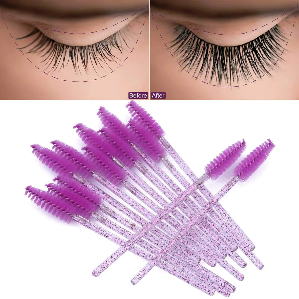 100/1000 /2000pcs Disposable Mascara Wands Eyelash Brush Spoolies for Eyebrow Eye Lash Extension Colorful Wholesale Beauty Tools