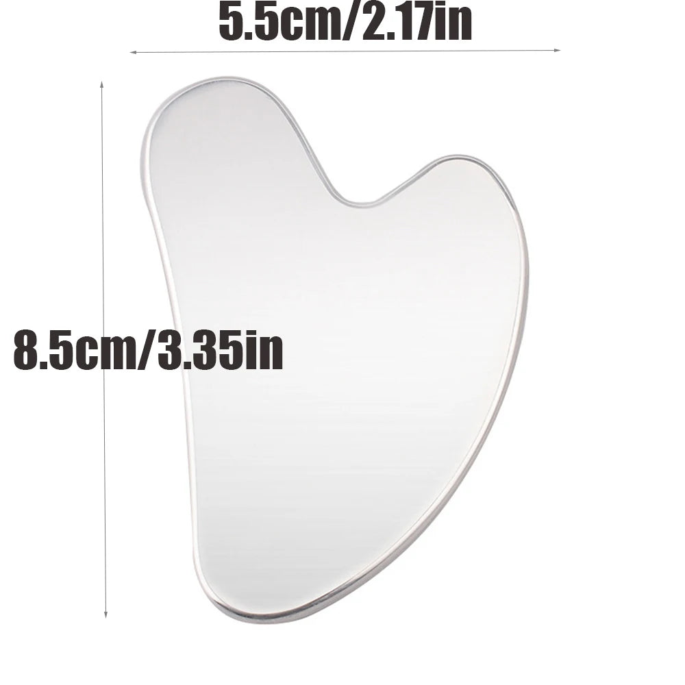 Facial Massage Scraper Stainless Steel Beauty Scraper Face Lift Law Full-Body Dolphin Heart Scraper Holster