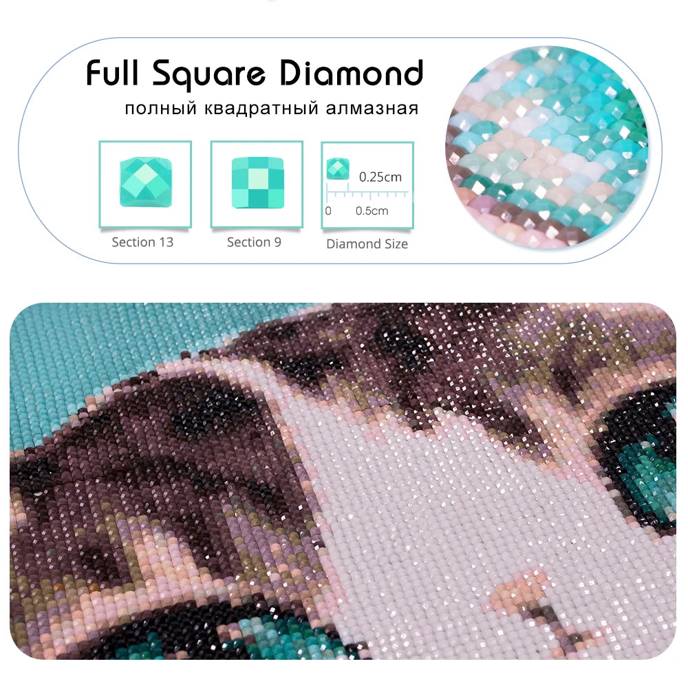 HUACAN Customizable Diamond Mosaic With Your Own Photo Diamond Painting Full Square Round Decoration Living Room Holiday Gifts