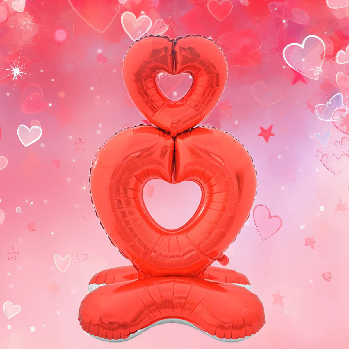 Large Valentine Stand Pedestal Kiss Me Love Heart Shape Foil Balloons Valentine's Day Wedding Decorations Engagement Decor