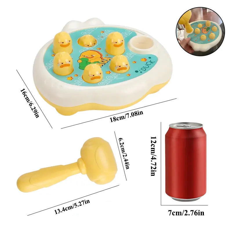 Duck/Frog/Pig Baby Toy Montessori Learning Game Educational Puzzle Gift for 12 24 Months Toddler Boy/Girl with Hammer