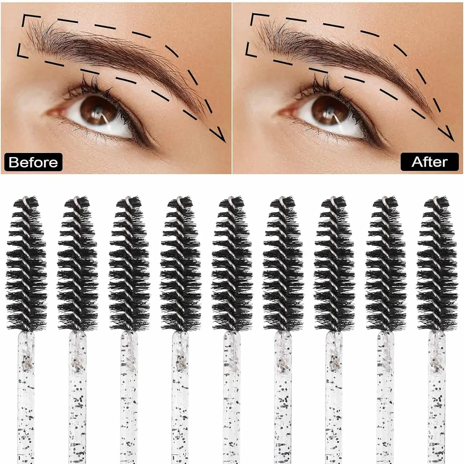 100/1000 /2000pcs Disposable Mascara Wands Eyelash Brush Spoolies for Eyebrow Eye Lash Extension Colorful Wholesale Beauty Tools