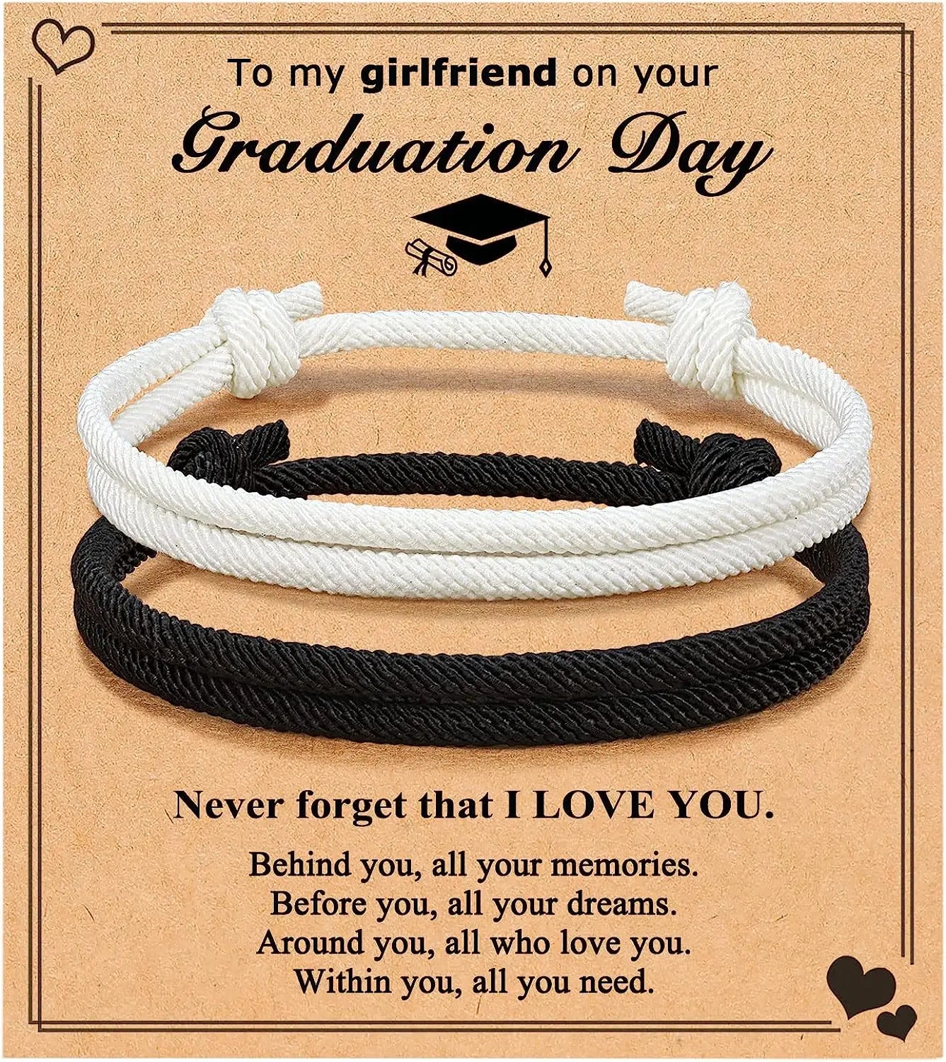 Couples Bracelets To My Men, Boyfriend, Girlfriend, My Love - Anniversary Valentines Day Birthday Christmas Gift for Him and Her
