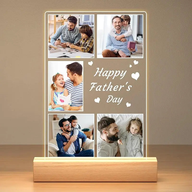 Personalized Valentine's Day gifts for boyfriend Customized gift Acrylic Picture Frame With LED Light Anniversary Romantic Gifts