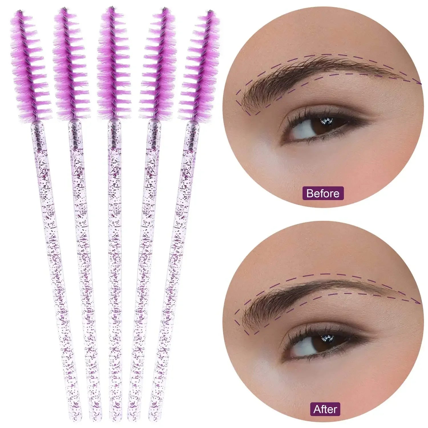 100/1000 /2000pcs Disposable Mascara Wands Eyelash Brush Spoolies for Eyebrow Eye Lash Extension Colorful Wholesale Beauty Tools