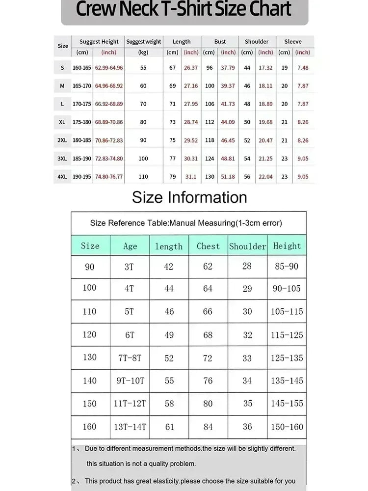 ONE PIECE Men's T-Shirt Ace Japan Anime Summer Loose Casual Pure Cotton Y2k Harajuku Boy Children's Parent-Child Short Sleeve