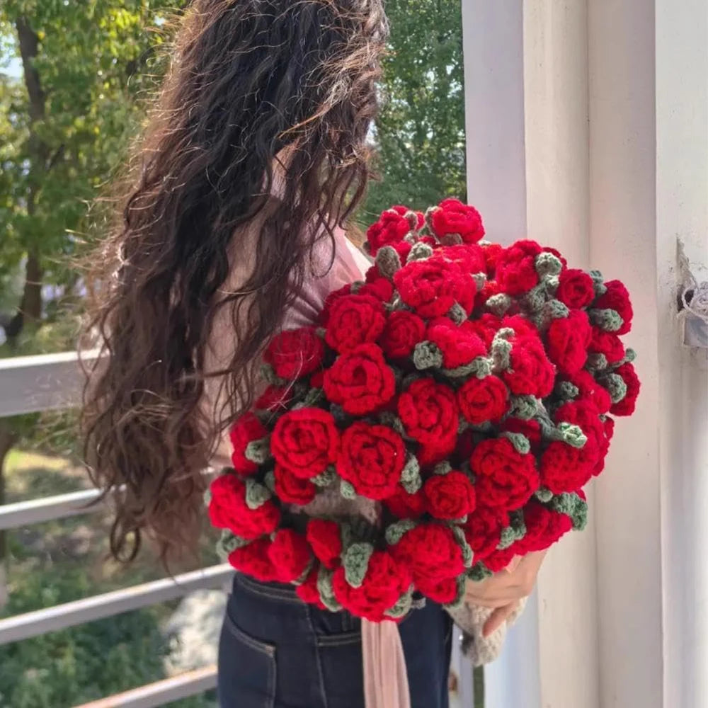 1pcs Finished Flower Bouquet Blanket Soft and Lightweight Knitted Throw Blankets for Birthday Wedding Valentine’s Day Home Decor