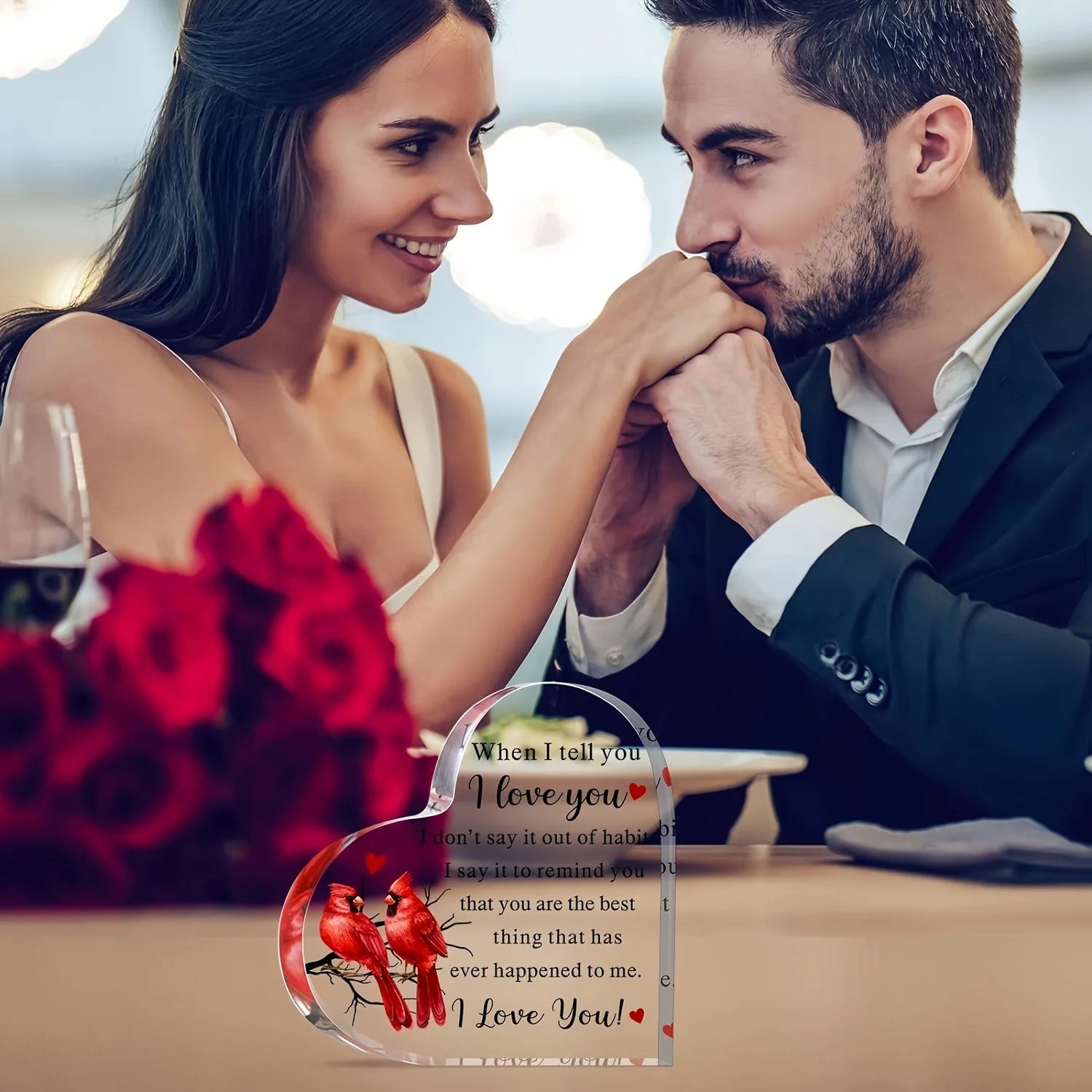 1pc,To My Love Acrylic Gift for Her Romantic Boyfriend Gifts Girlfriend Love Cute Gifts Ideas Anniversary Valentines Birthday