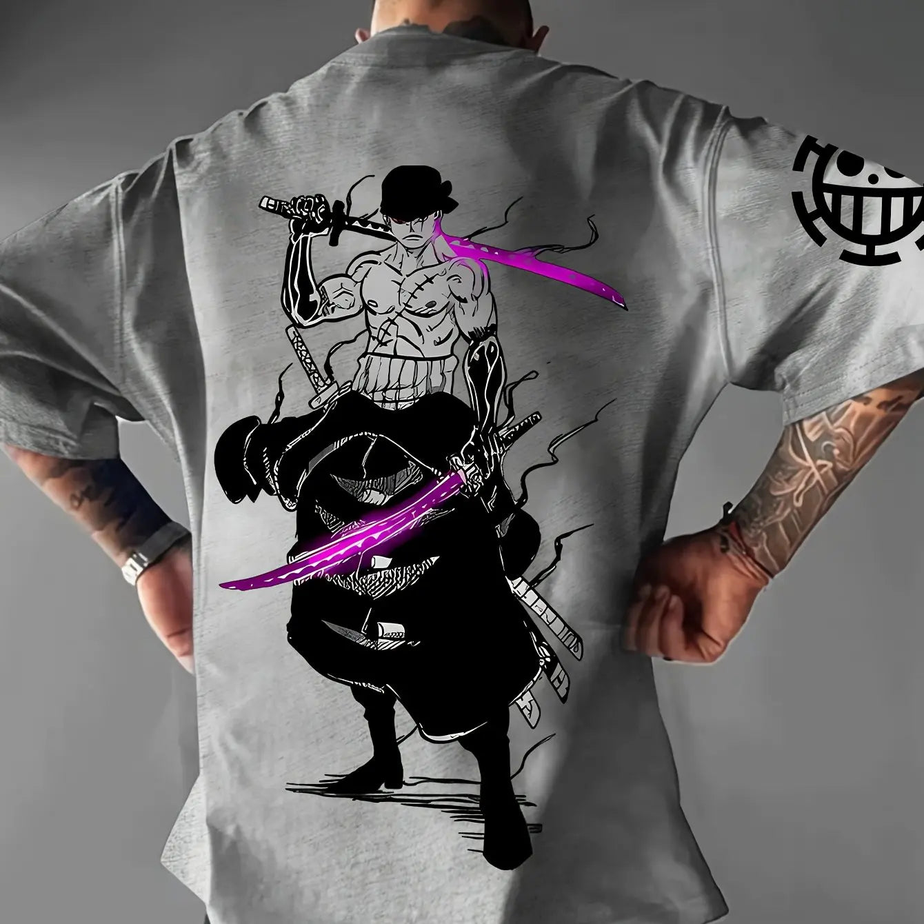 ONE PIECE Japan Anime Roronoa Zoro Men's Printed T-Shirt Summer Casual Short Sleeve Casual Boys Cotton Children's T-Shirt