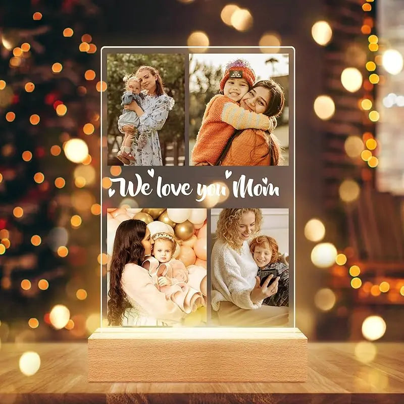 Personalized Valentine's Day gifts for boyfriend Customized gift Acrylic Picture Frame With LED Light Anniversary Romantic Gifts