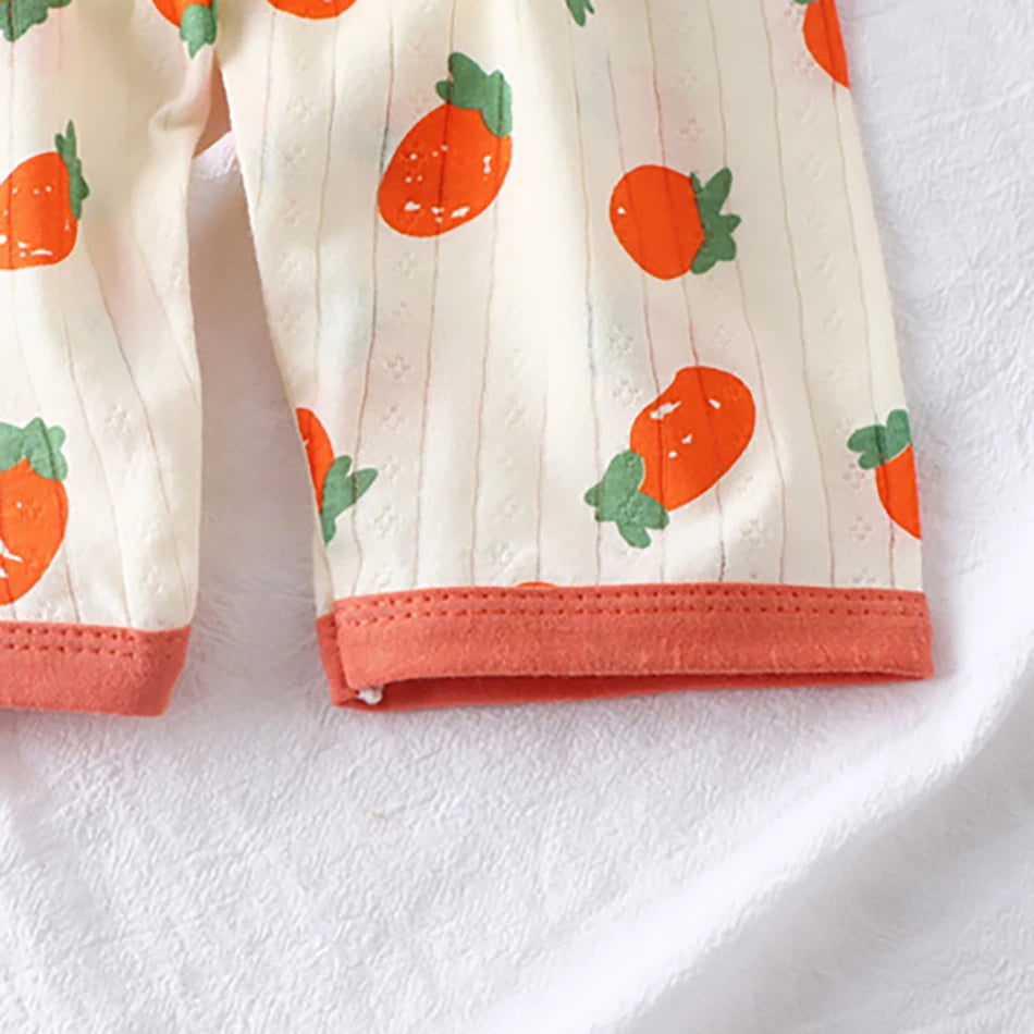 Spring Winter Kids Long Sleeve and Pants Pajamas Set Soft Breathable Baby Sleepwear Cartoon Bear AC Room Wear Boys Girls Clothes