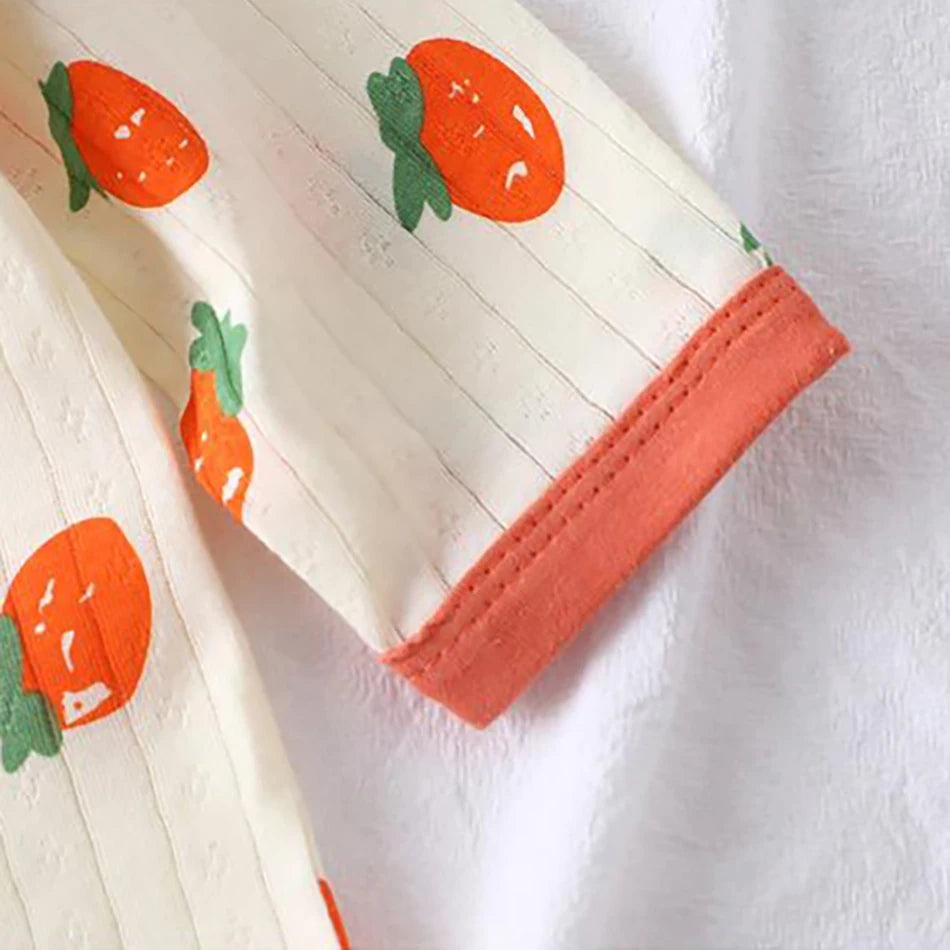 Spring Winter Kids Long Sleeve and Pants Pajamas Set Soft Breathable Baby Sleepwear Cartoon Bear AC Room Wear Boys Girls Clothes