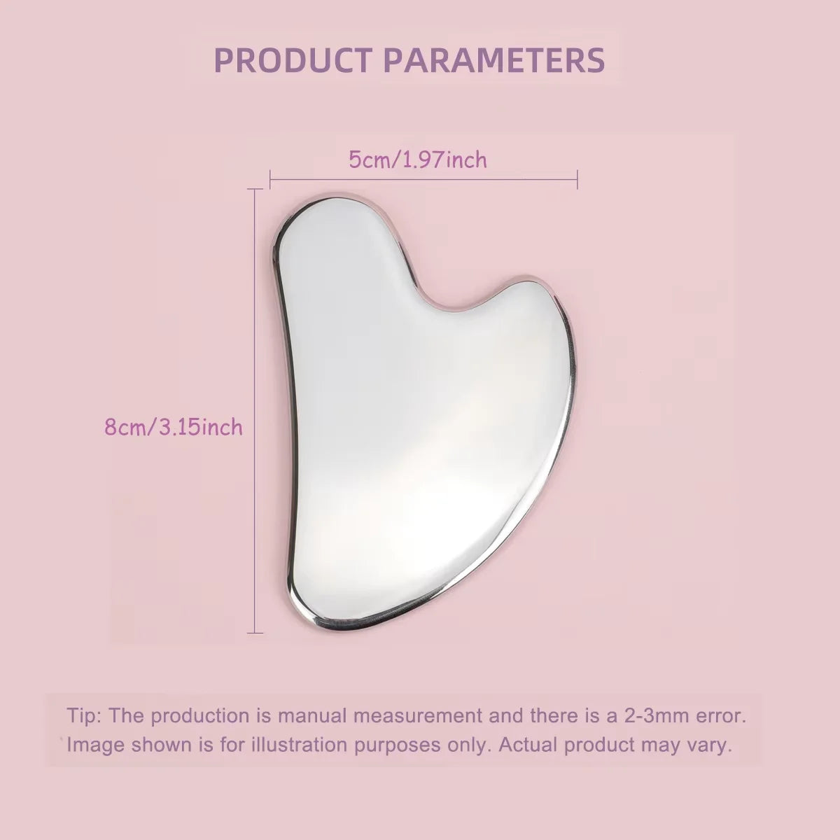 Facial Massage Scraper Stainless Steel Beauty Scraper Face Lift Law Full-Body Dolphin Heart Scraper Holster