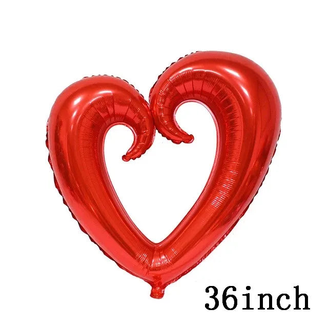 Love Heart Bear Foil Balloons Happy Birthday Valentine’s Day Party Decor Air Helium Globos Wedding Decorations Kids Toys Balloon