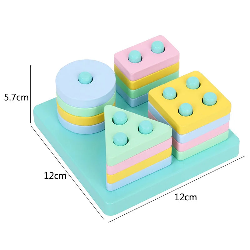 Montessori Baby Toys Kids 3D Wooden Puzzles Early Learning Baby Games Toys Educational Wooden Toys For Children Birthday Gifts