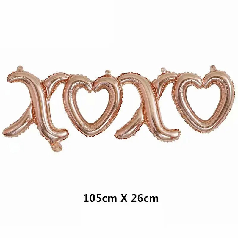 Love Heart Bear Foil Balloons Happy Birthday Valentine’s Day Party Decor Air Helium Globos Wedding Decorations Kids Toys Balloon