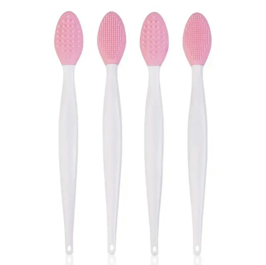 1PC/4PCS  Beauty Skin Care Wash Face Silicone Brush Exfoliating Nose Clean Blackhead Removal Brushes Tools With Replacement Head