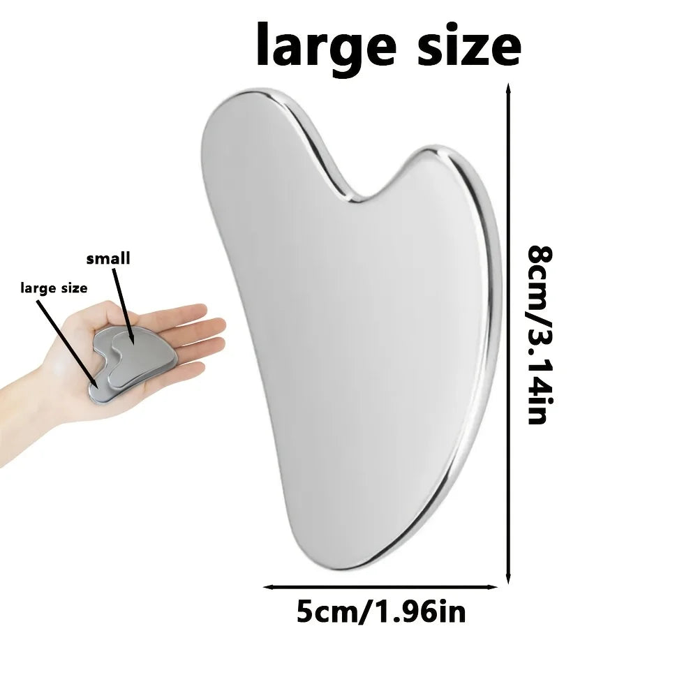 Facial Massage Scraper Stainless Steel Beauty Scraper Face Lift Law Full-Body Dolphin Heart Scraper Holster