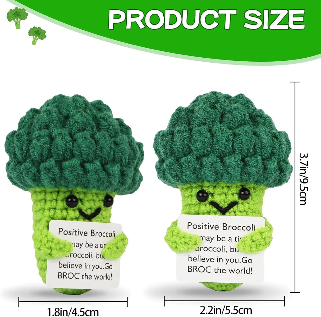 Positive Energy Crochet Doll Pocket Hug Handmade Knitted Plush Potato Plant Avocado Bee Turtle Duck Funny Emotional Support Gift