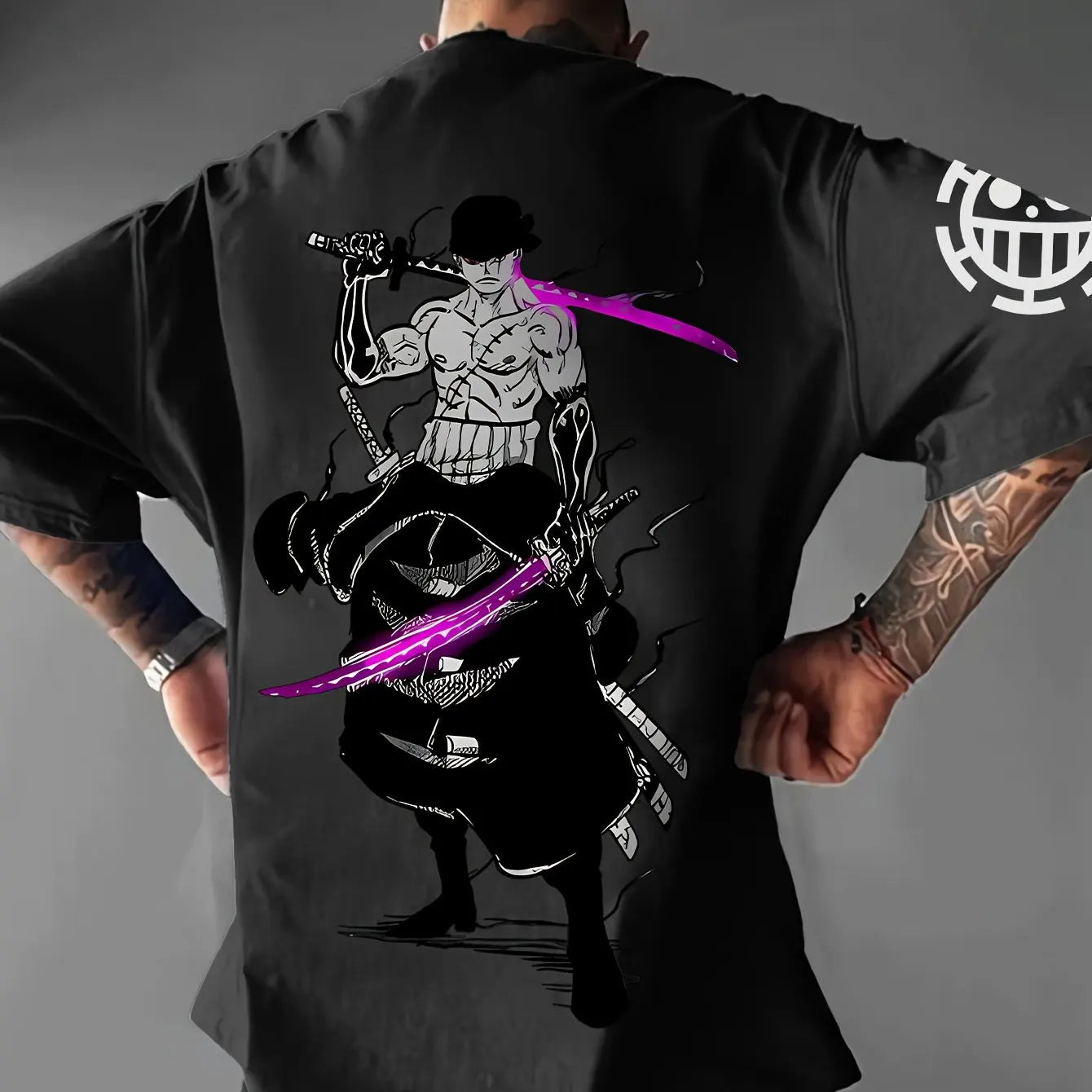 ONE PIECE Japan Anime Roronoa Zoro Men's Printed T-Shirt Summer Casual Short Sleeve Casual Boys Cotton Children's T-Shirt