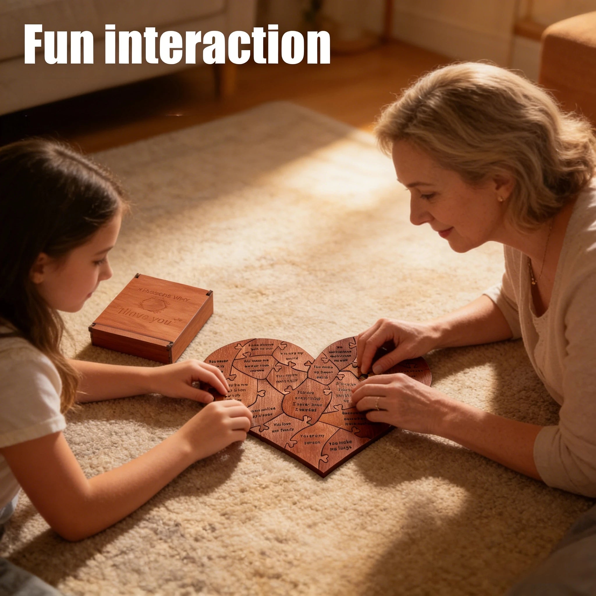 20 Reasons Why I Love You Puzzle Engraved Love Gift Home Decor Sentimental Gifts Personalized Mother's Day Valentine Day Gift