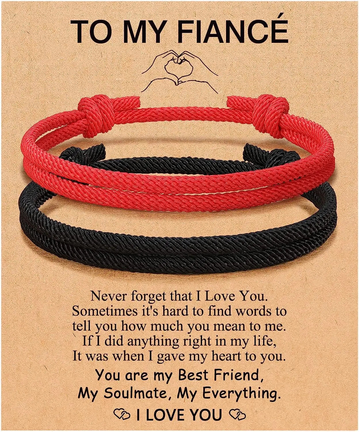 Couples Bracelets To My Men, Boyfriend, Girlfriend, My Love - Anniversary Valentines Day Birthday Christmas Gift for Him and Her