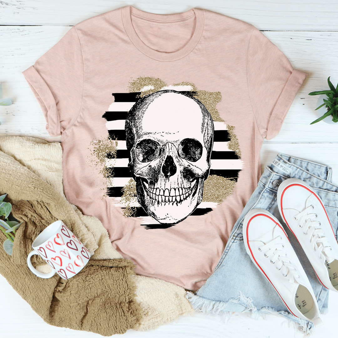 Striped Skull Tee