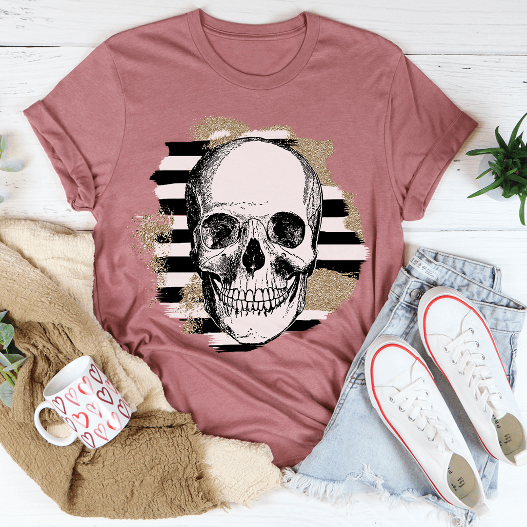 Striped Skull Tee